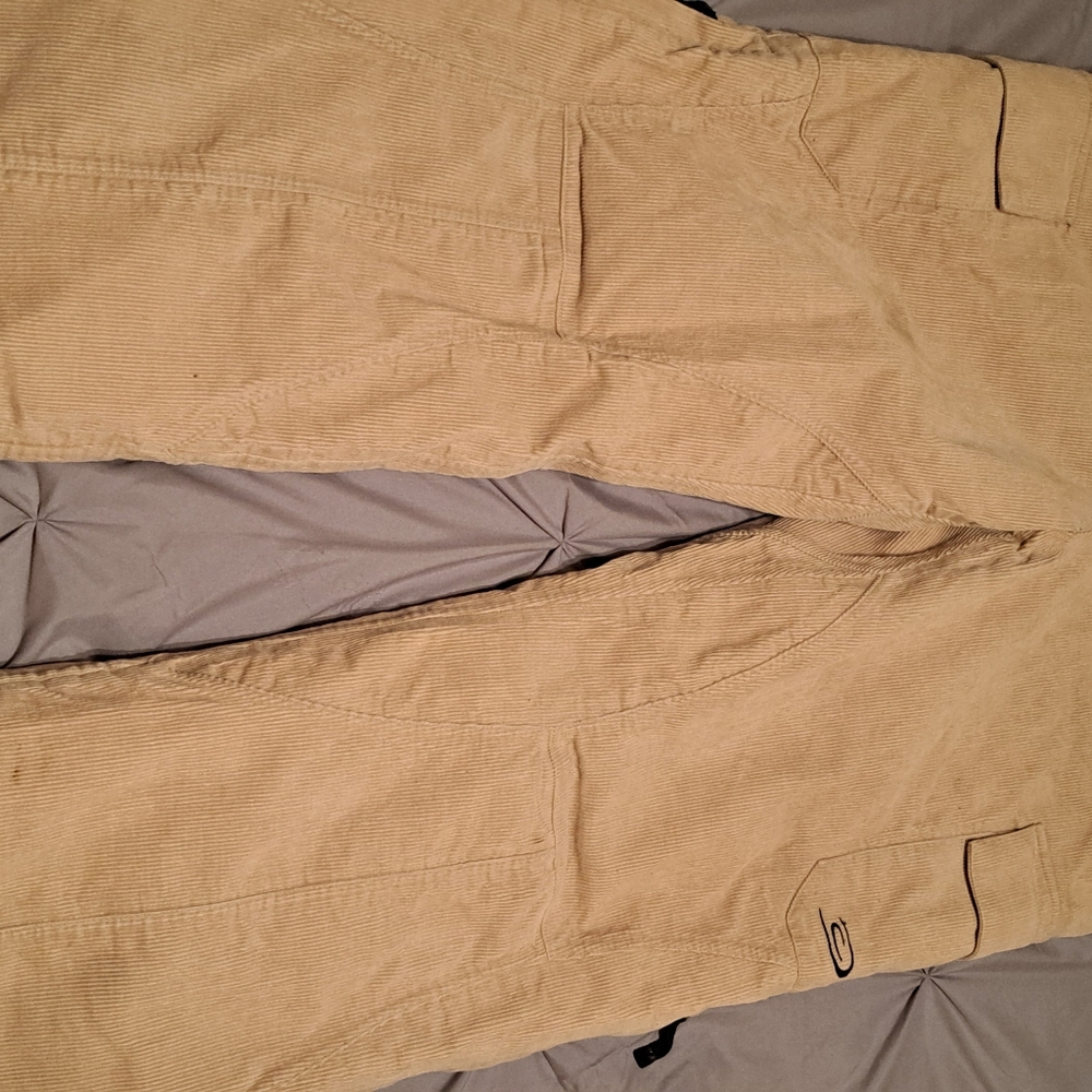 Mens large thinsulate snowboard pants tan